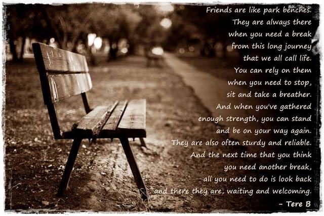 R&B;: Friends are like Park Benches