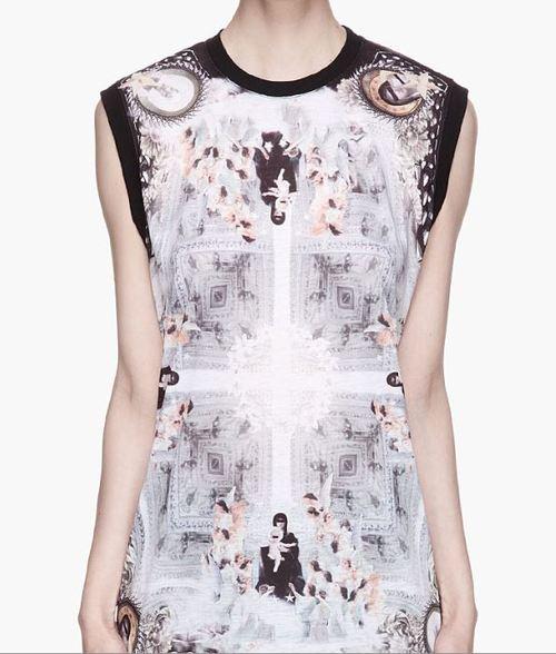 Givenchy Grey and white Angel and Madonna print t-shirt...