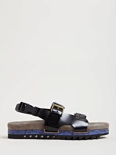 Let The Cool In, In Style!:  Lanvin Snake Leather Detail Sandal