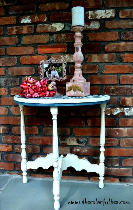Petite demilune table revamped with Annie Sloan Chalk Paints