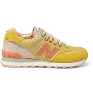 They Call Me Mellow Yellow:  New Balance 574 Suede Sneakers