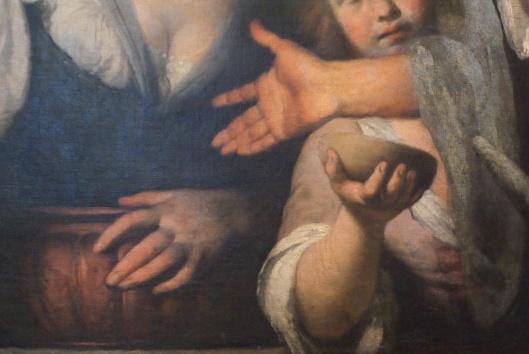 Detail of Bernardo Strozzi, The prophet Elias and the widow of Sarepta