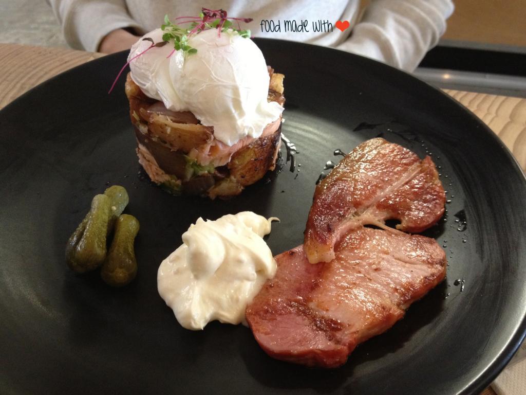 Bubble and Squeak with a side of thick cut bacon