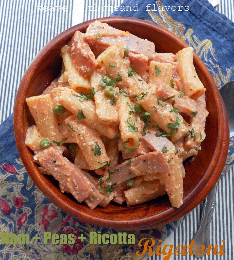 Rigatoni with Ham, Peas and Ricotta-a Rigatoni with Ham, Peas and Ricotta-a