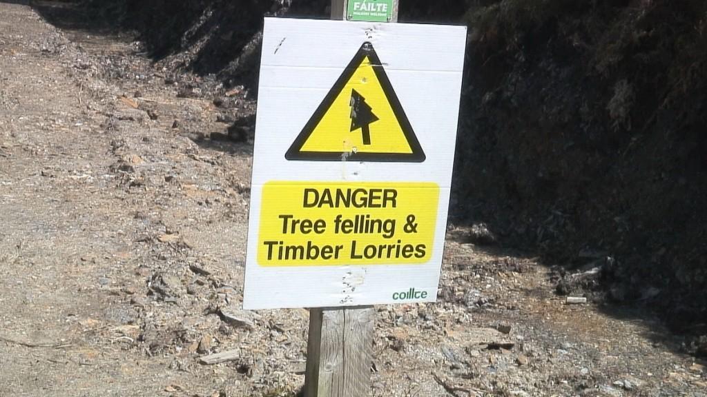 Hiking In Wicklow Mountains National Park – Ireland logging sign along the wicklow way - wicklow mountains - ireland