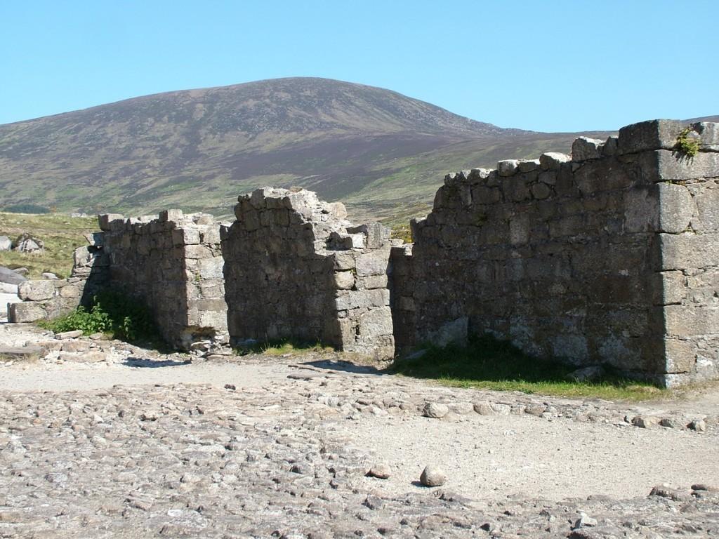 Hiking In Wicklow Mountains National Park – Ireland view of lugduff mountain from miners village ruins - glendalough - wicklow - ireland