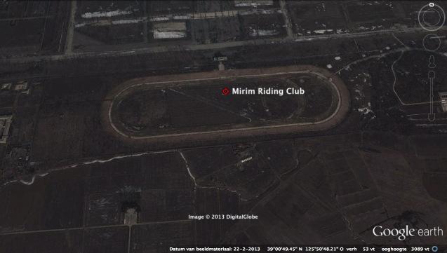 The Mirim Riding Club in east Pyongyang.  Formerly the equestrian company of KPA Unit #534, DPRK leader ordered the ownership of the equestrian facility to be transferred from the KPA to the DPRK Cabinet and State Commission of Physical Culture and Sports in November 2012.  Kim Jong Un later visited the equestrian club's renovation work in May 2013 and expressed his displeasure with the new design of the place (Photo: Google image)
