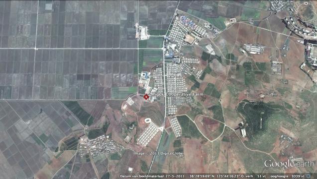 Migok Cooperative Farm, on the outskirts of Sariwo'n, the provincial capital of North Hwanghae Province (Photo: Google image)
