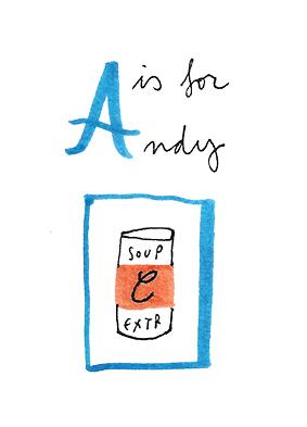 a is for andy warhol merchesico illustration