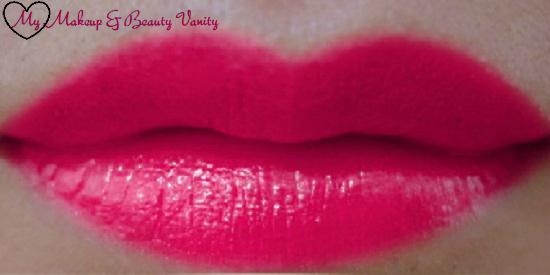 Colorbar True Gloss in Pink Stain lip swatch+lipgloss