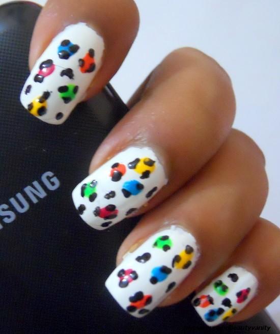 leopard print nail art+nail art