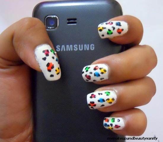 leopard print nail art+nail art tutorial