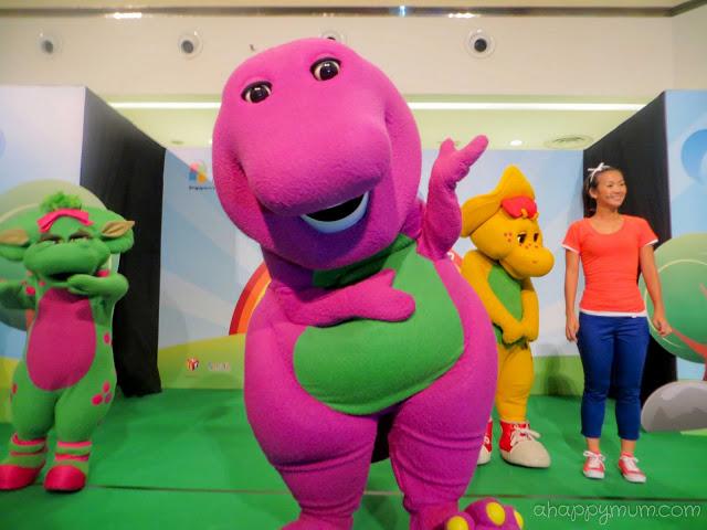 Meeting the purple dinosaur
