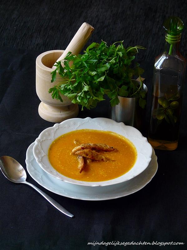 Eastern Carrot Coconut Soup with Grilled Chicken/ Восточный Морковно-Кокосовый Суп с Курицей
