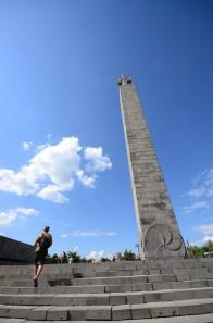 monument at the top of the cascades in Yerevan