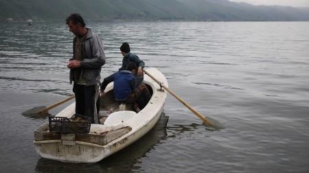 fishermen on Lake Sevan