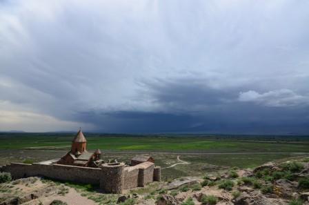 view of Khor Vtarp with a storm rolling in