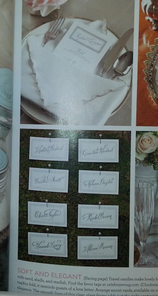 Belluccia Calligraphy font featured in Celebrate Weddings Magazine Layout Celebrate Weddings, wedding magazines, Belluccia font, wedding menus, wedding escort cards,Belluccia calligraphy font, calligraphy fonts, fancy fonts, most popular fonts, top selling fonts, wedding fonts, fonts for invitations, fonts for weddings,fancy letters, wedding menus, wedding place cards, calligraphy on place cards, calligraphy on menus