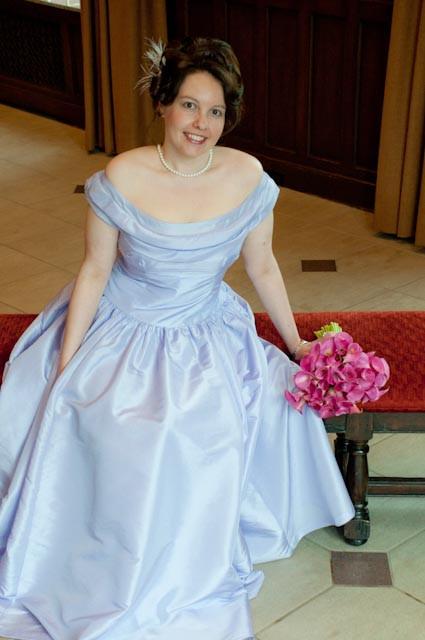 Peanut Butter Banana Chocolate Bars Top Girl's Wedding - TG in her dress