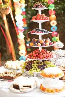 Fruit Tower Wedding Cake