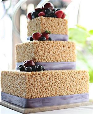 Rice Krispie Square Wedding Cake
