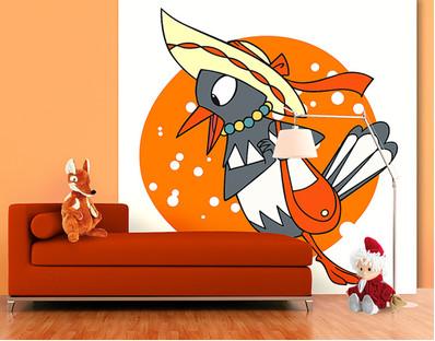 Design for your kids' room Fleece Mural Little Sandman - Misses Magpie Is Excited