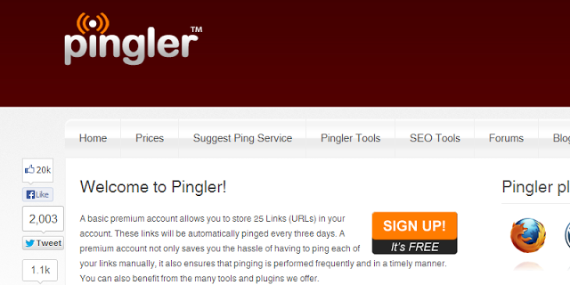 add your blog post to pingler