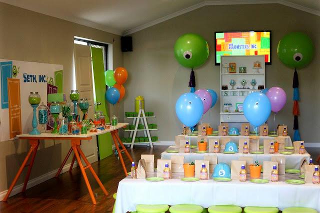 Head into Monstropolis this Monsters Inc Party By Sweet Tables by Chelle is Amazing