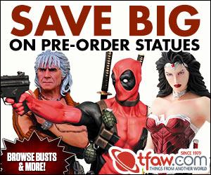 Save 20 on all pre-order statues at TFAW.com!