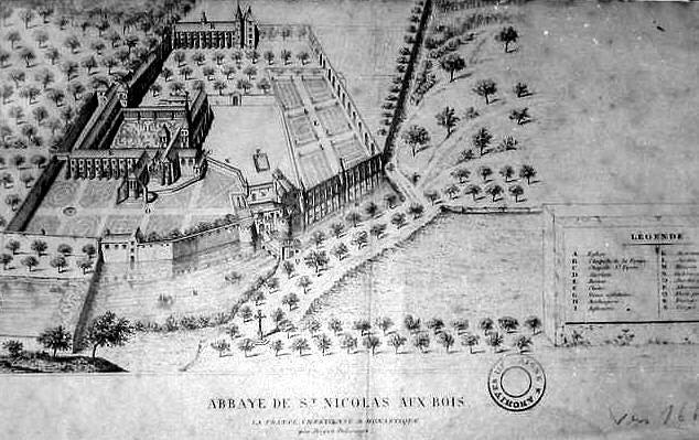 Abbaye de St Nicolas aux Bois vers 1660