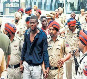 Calling Africans everywhere to boycott Indian products Some of the Congolese students arrested in India on Saturday 15/06/2013