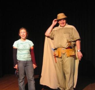 Me and actor Nick James in stage play The Not So Supernatural (2005)