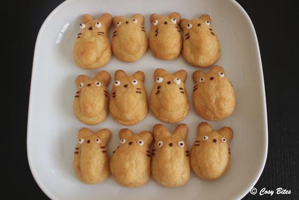 Custard Cream Puffs - Totoro