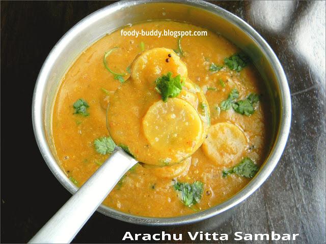 Arachuvitta Sambar - South Indian Recipe