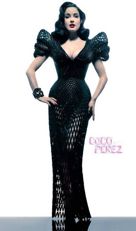 dita teese printed gown dita teese printed gown