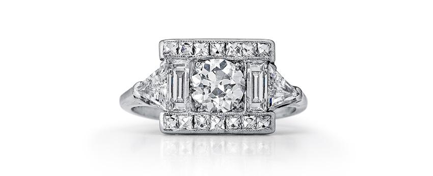 vintage diamond ring, estate diamonds boca raton