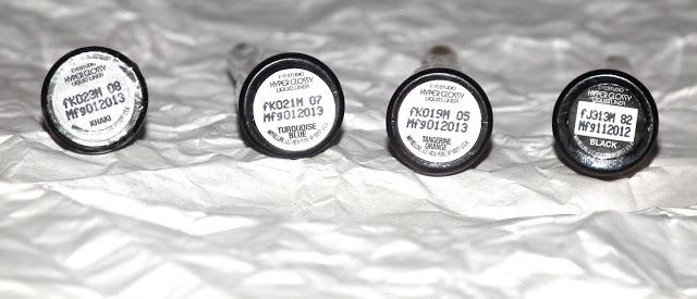 Maybelline Hyperglossy Liquid Eyeliner Review and Swatches - Khaki, Turquoise Blue, Tangerine Orange and Black Maybelline Hyperglossy Liquid Eyeliner Review and Swatches - Khaki, Turquoise Blue, Tangerine Orange and Black