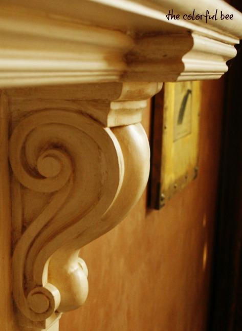 My Great Room and Mantle: One Room Three Ways, Day 1 antiqued mantle and soft matte plaster walls