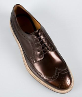 Brogues, Dipped and Distinguished:  Paul Smith Bronze High-Shine Leather Grand Brogues