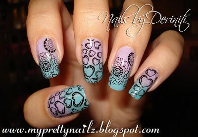 Feauted Post ( My Pretty Nailz Ombre and Hearts Nail Stamping)