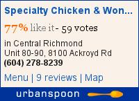 Specialty Chicken & Wonton House 農場雞莊 on Urbanspoon