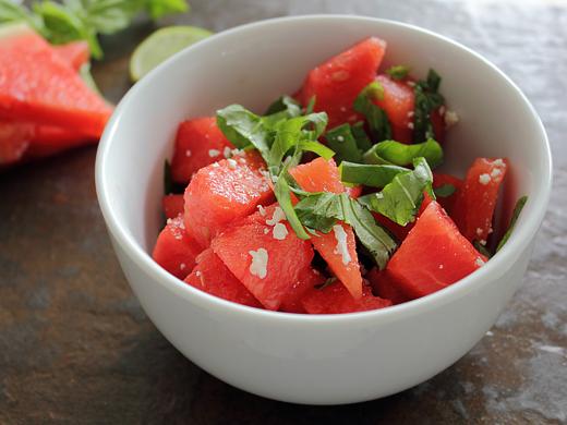 Watermelon, Lime, Cotija and Basil Salad Watermelon, Lime, Cotija and Basil Salad