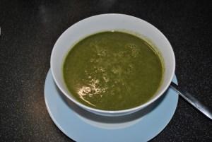 Spring green soup. Soup made from the outer brassica leaves