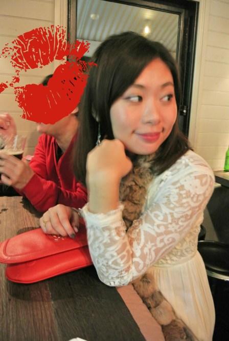 A Date Night With Tony Burch at Sixes & Sevens Tony Burch Clutch Red