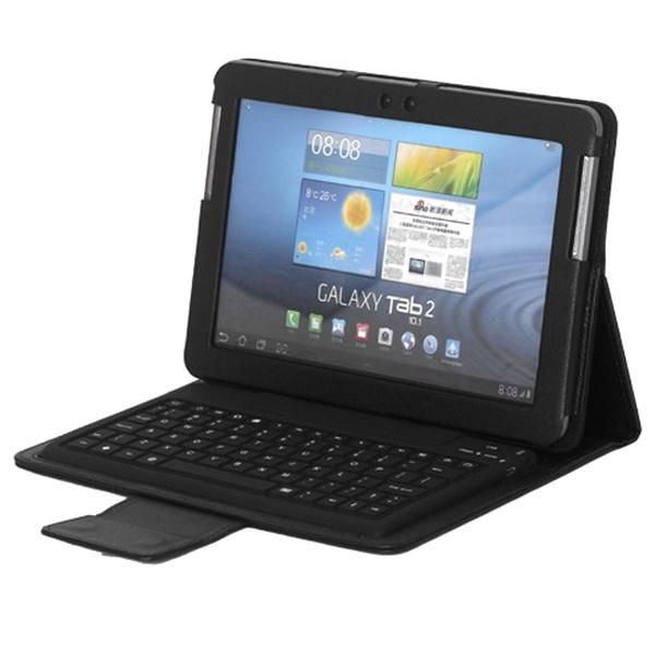 built-in keyboard in leather case for galaxy tab 10.1 