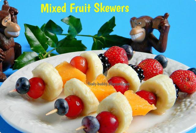 Healthy Mixed Fruit Skewers - Kids Recipe