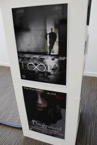 A few of the film posters, including Kieron's 'Loop'. 