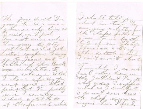 Joe’s Letters, WWII: “Funeral Duties” family stories