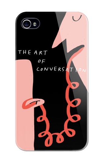 The Art of Conversation by Merchesico phone case illustration