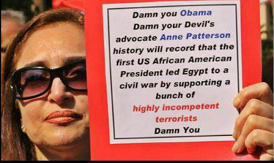Anti-Obama Signs In Egypt- They REAlly Don't Like Him